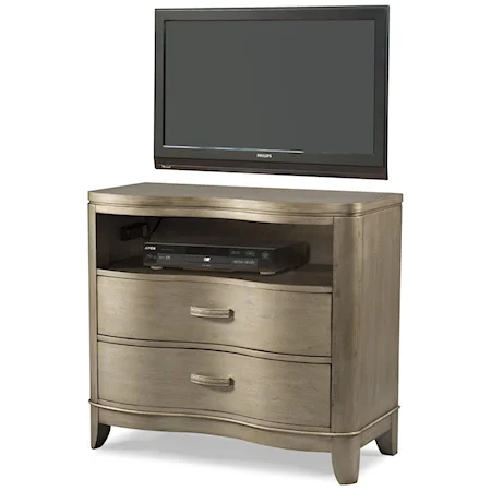 Two Drawer Media Chest with Open Shelf